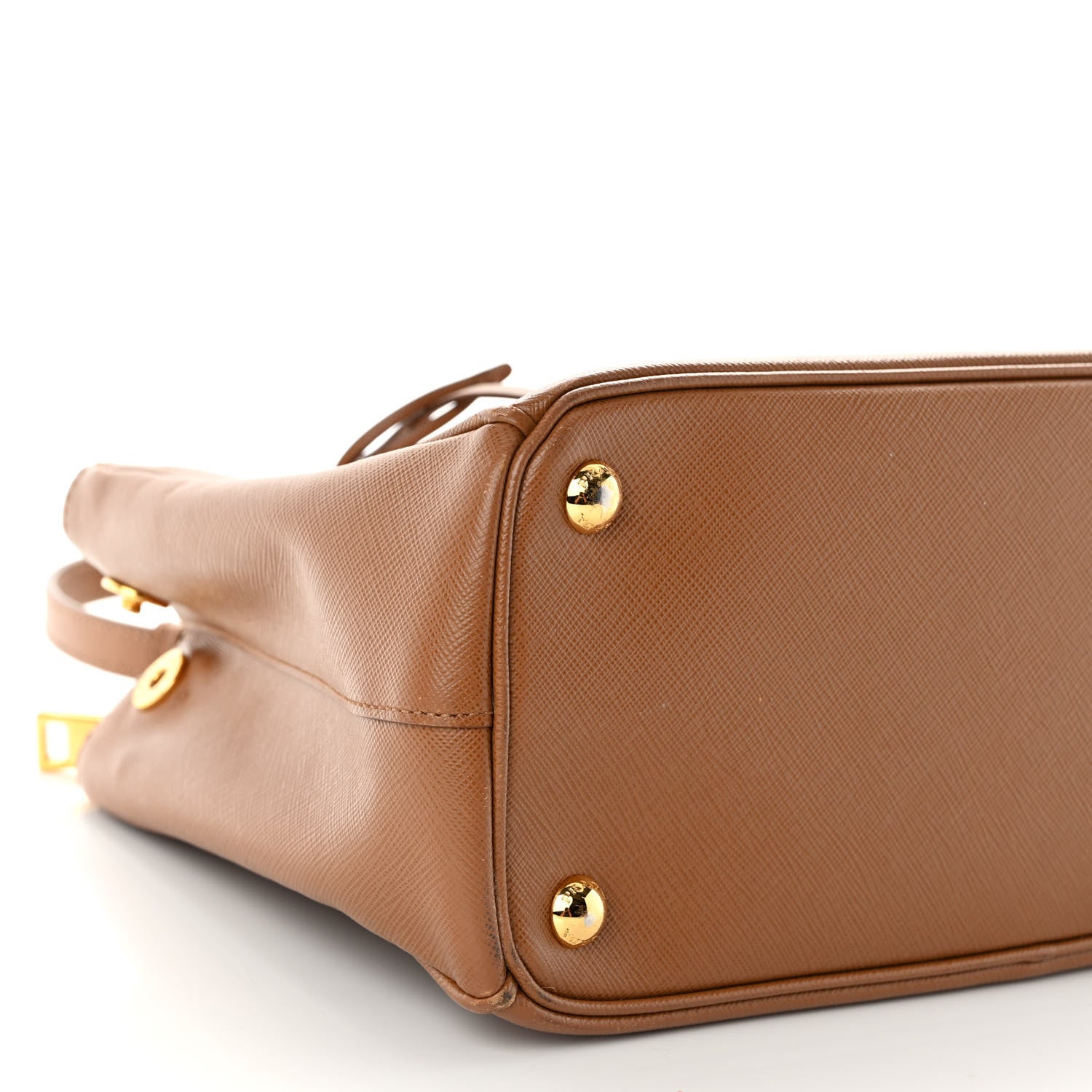 Prada Saffiano Small Galleria Double Zip Tote Caramel 8 of 11