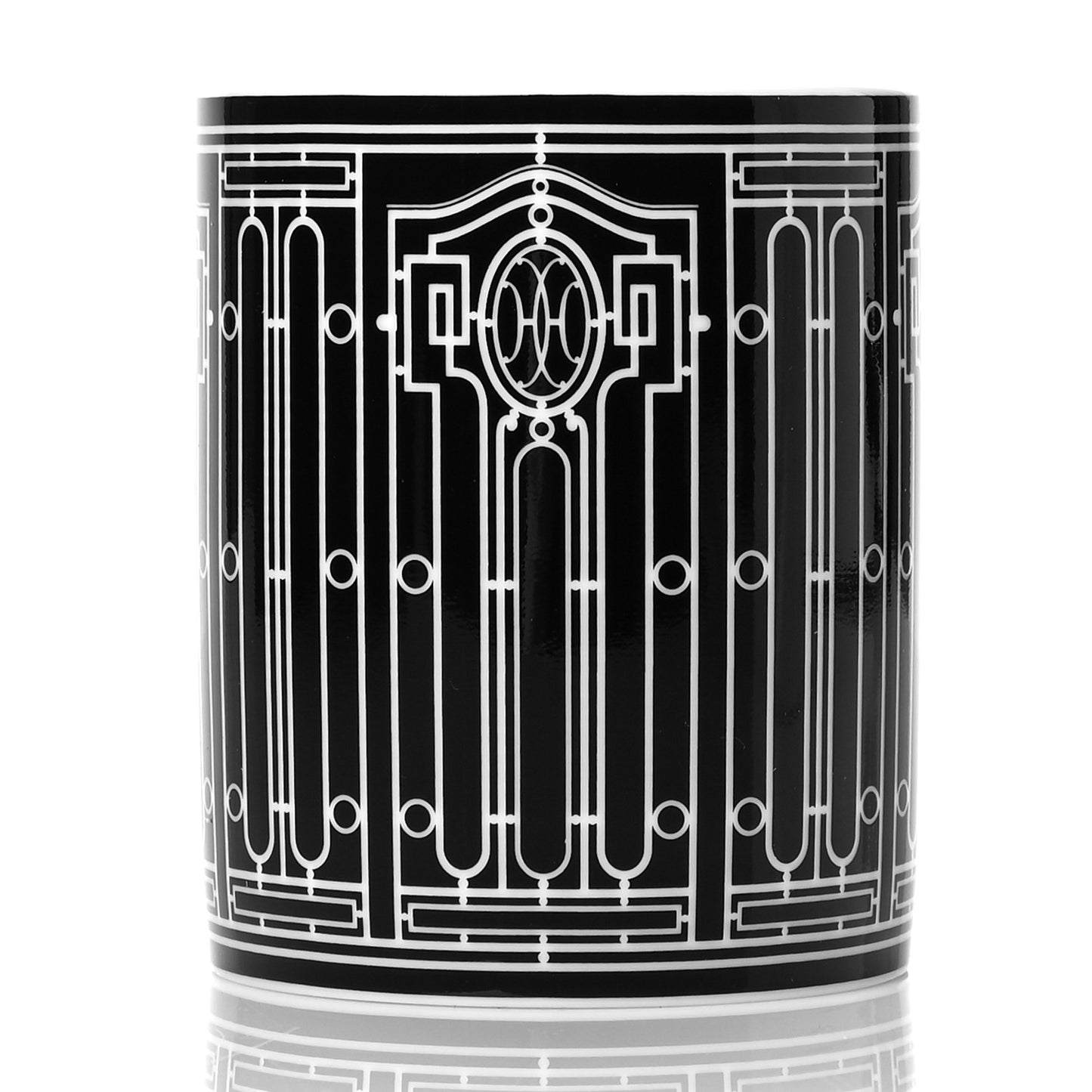 Porcelain H Deco Mug N°2 Black