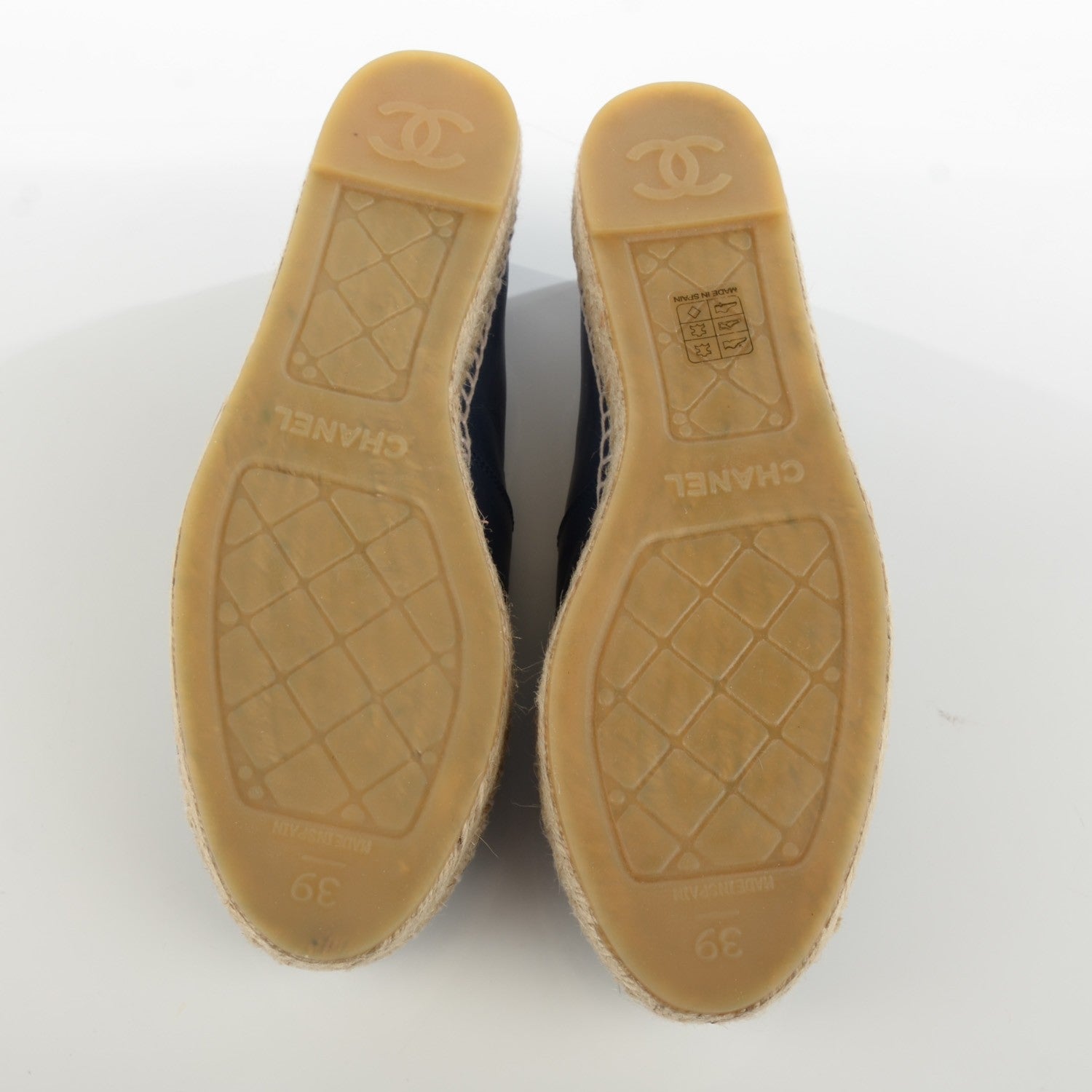 Chanel Lambskin CC Espadrilles 39 Dark Navy 6 of 10
