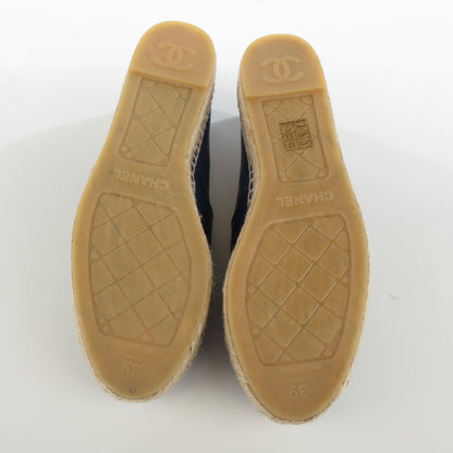 Chanel Lambskin CC Espadrilles 39 Dark Navy 6 of 10