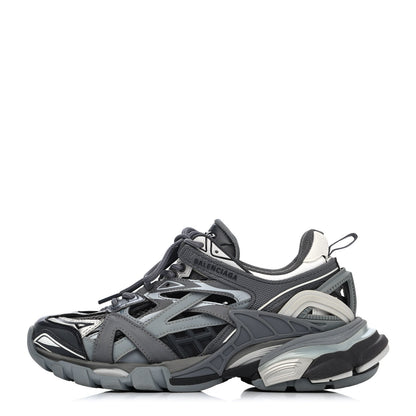 Balenciaga Rubber Mesh Bi-Color Womens Track.2 Open Sneakers 36 Grey Black 1 of 4