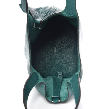 Hermes Taurillon Clemence Picotin Lock 22 MM Malachite 4 of 8