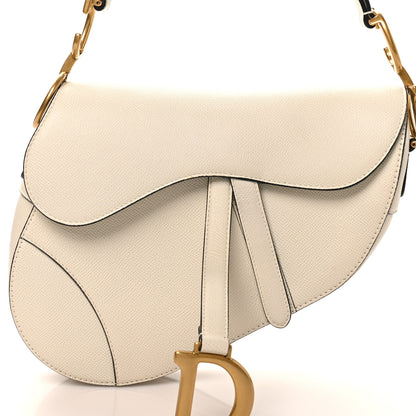 Christian Dior Grained Calfskin Saddle Bag White 8 of 10