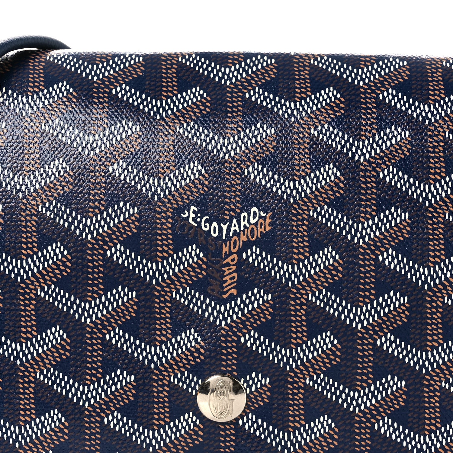 Goyard Goyardine Plumet Wallet Clutch Navy 7 of 9