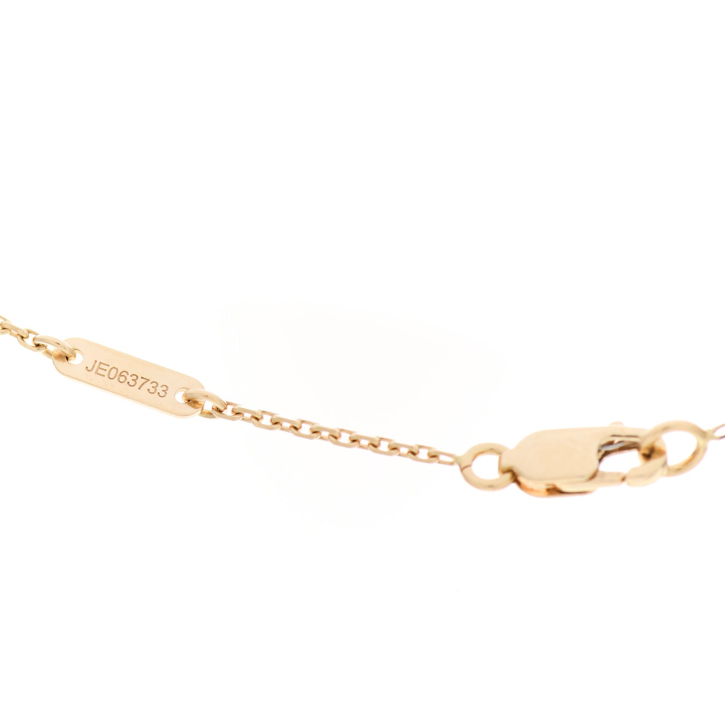 18K Yellow Gold Mother of Pearl Sweet Alhambra Butterfly Pendant Necklace