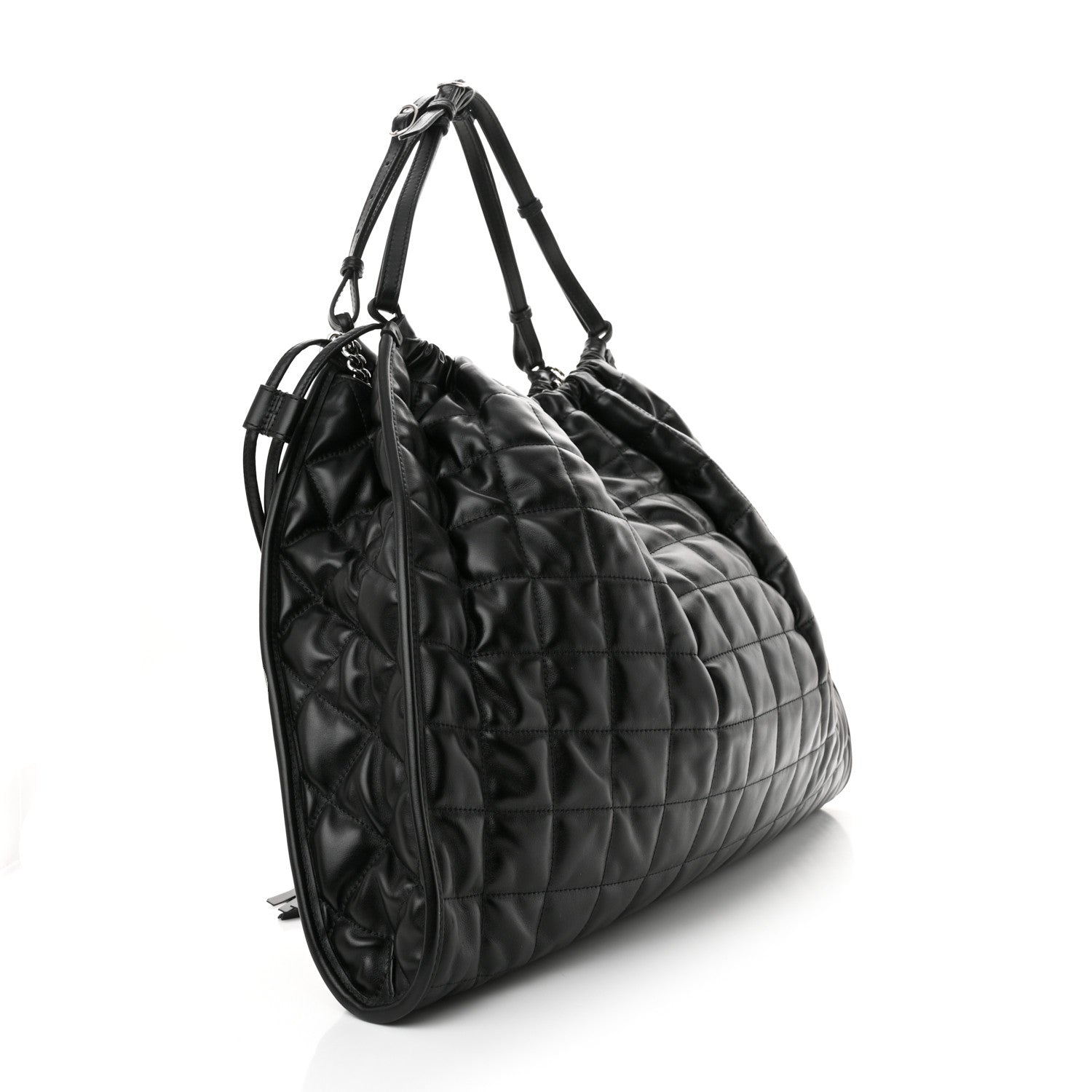 Gucci Calfskin Quilted Large Deco Tote Bag Black 3 of 11