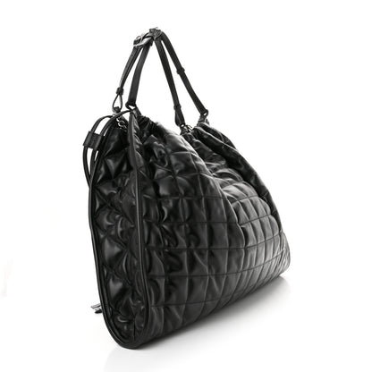 Gucci Calfskin Quilted Large Deco Tote Bag Black 3 of 11