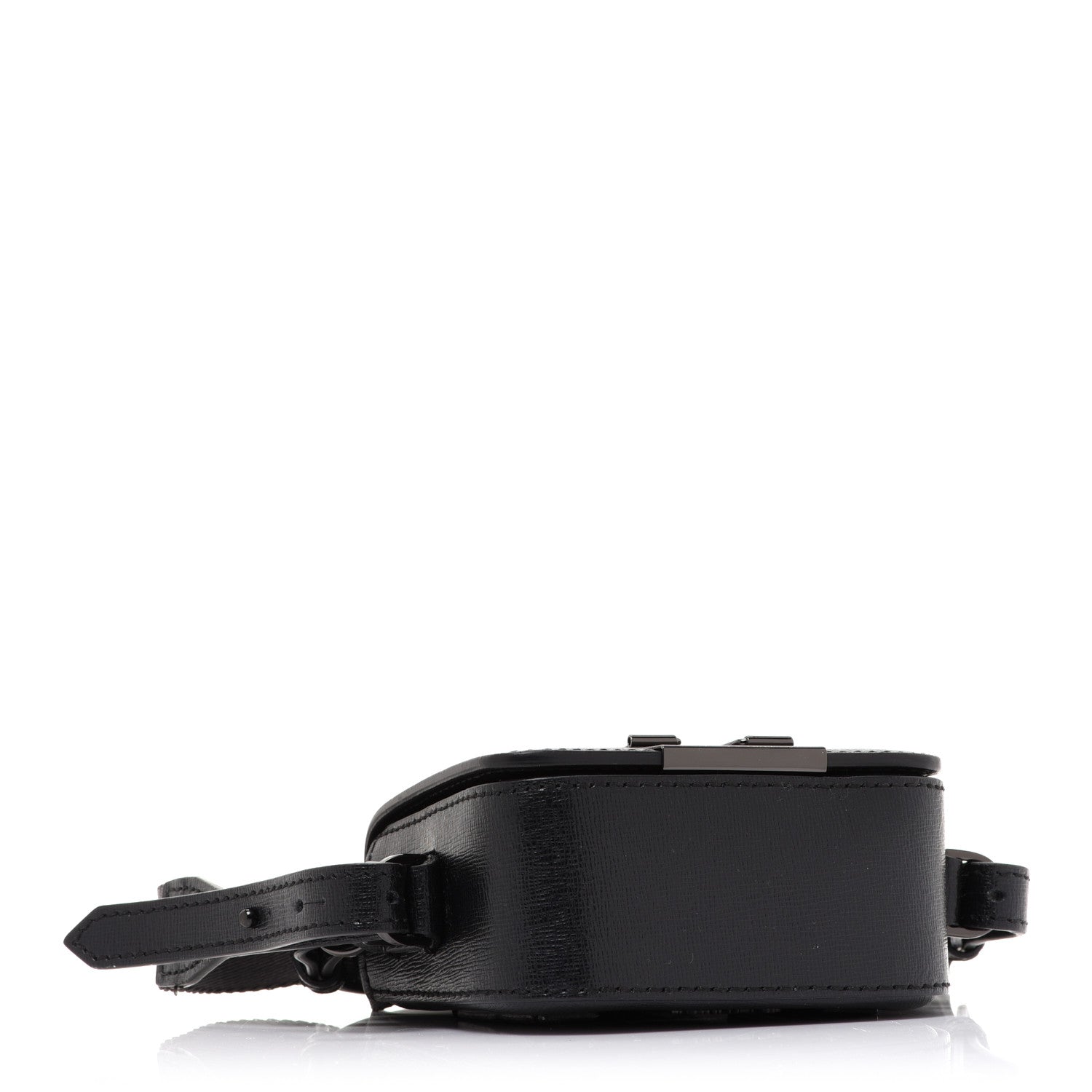Off-White Calfskin Logo Belt Bag Crossbody Black 2 of 12