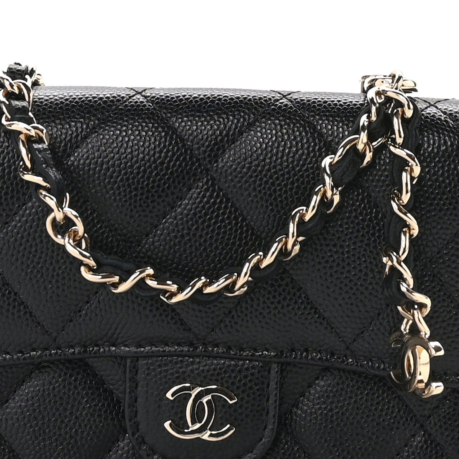 Chanel Caviar Quilted Mini Chain Belt Bag Black 8 of 11