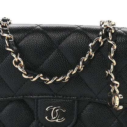 Chanel Caviar Quilted Mini Chain Belt Bag Black 8 of 11