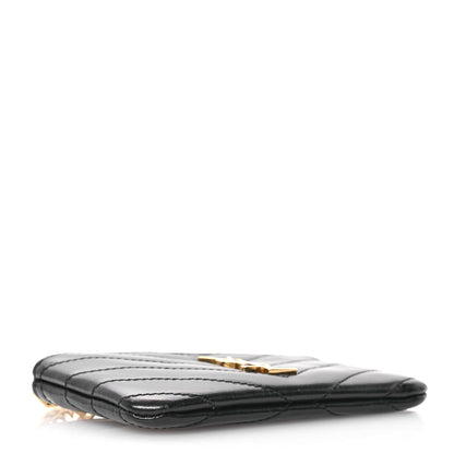 Saint Laurent Calfskin Matelasse Monogram Key Pouch Black 4 of 8