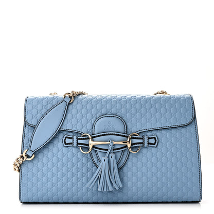 Gucci Microguccissima Medium Emily Chain Shoulder Bag Mineral Blue 1 of 11