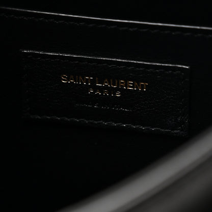 Saint Laurent Lambskin Matelasse Monogram Baby Niki Chain Satchel Black 5 of 9