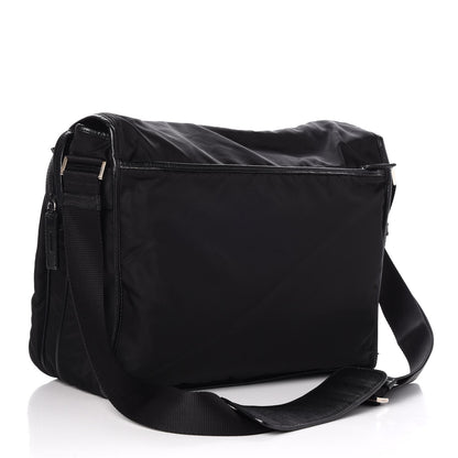 Prada Tessuto Nylon Saffiano Messenger Bag Nero Black 3 of 11