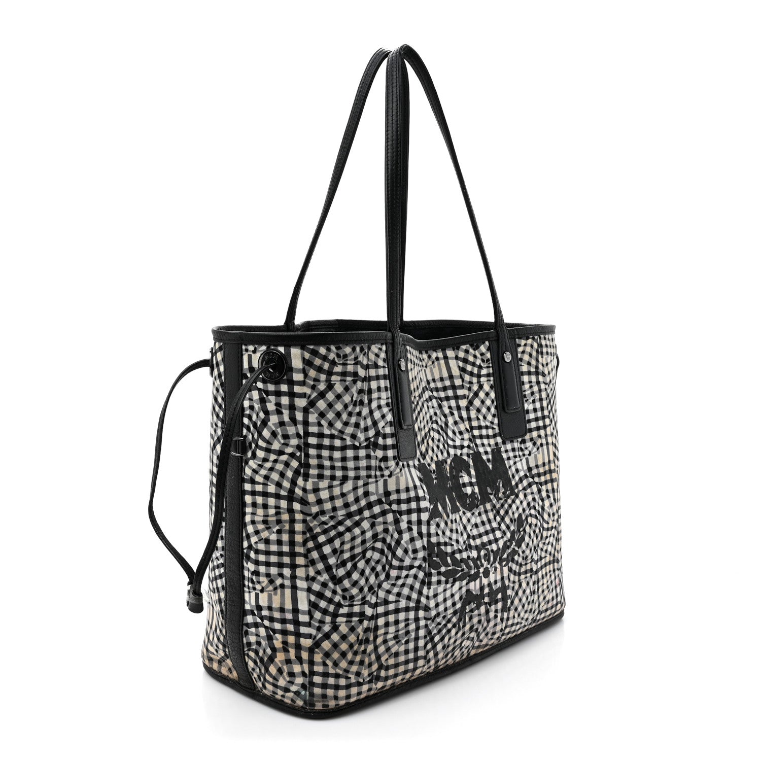 MCM Visetos Medium Liz Reversible Shopper Tote Black 6 of 30