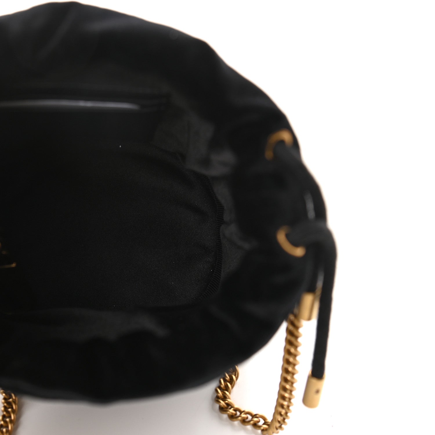 Gucci Velvet Matelasse Mini GG Marmont 2.0 Bucket Bag Black 5 of 8