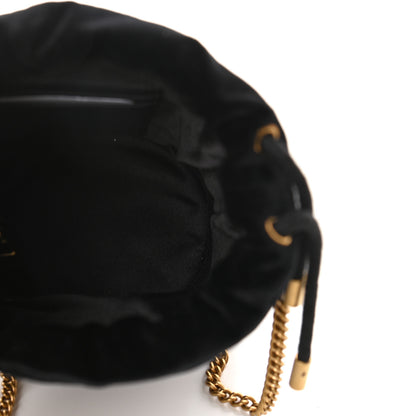 Gucci Velvet Matelasse Mini GG Marmont 2.0 Bucket Bag Black 5 of 8