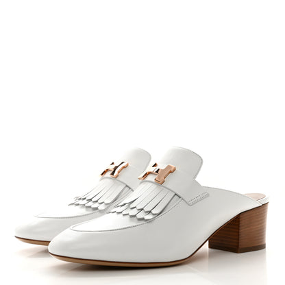 Hermes Goatskin Tuileries Mules 39.5 White 3 of 8