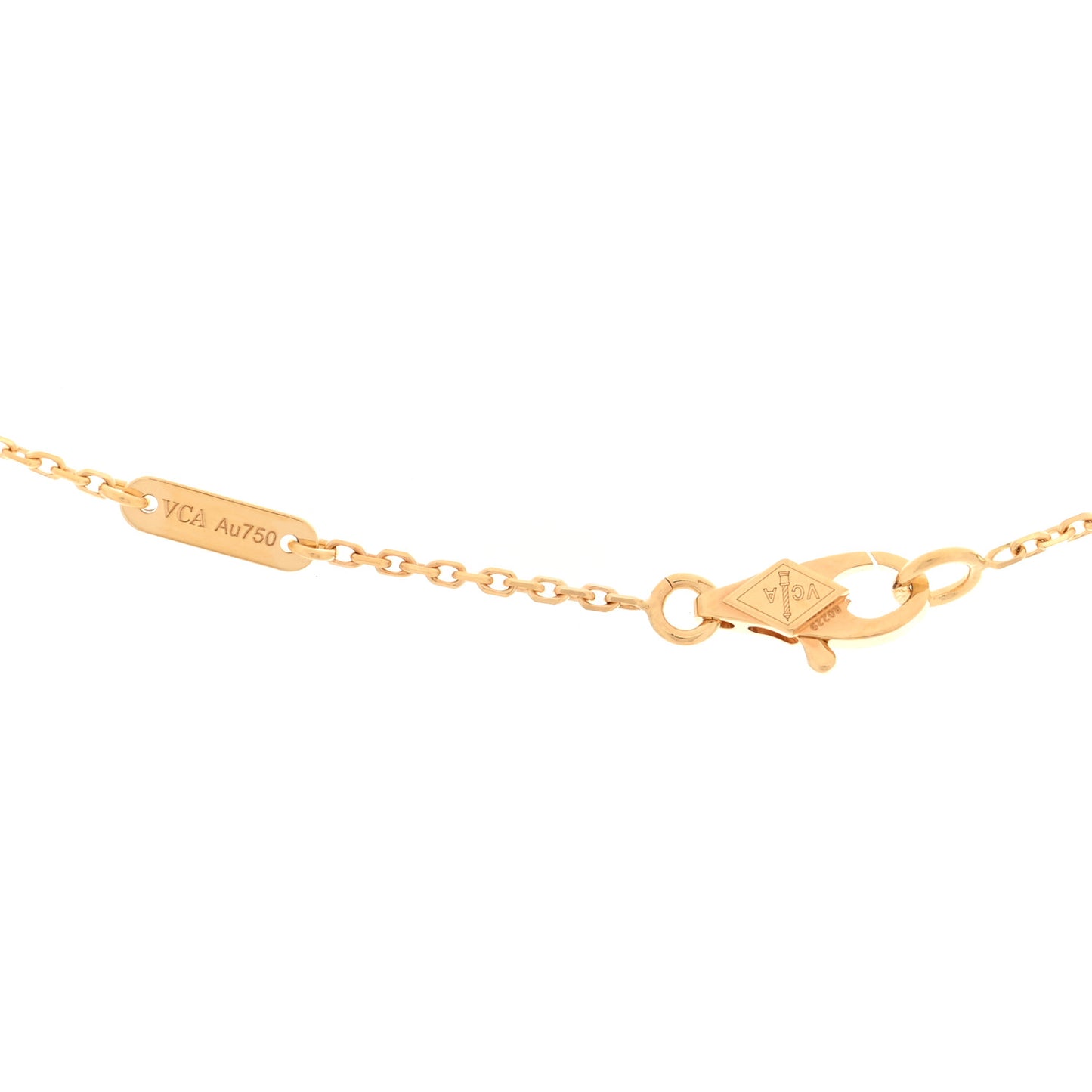 18K Yellow Gold Mother of Pearl Sweet Alhambra Pendant Necklace