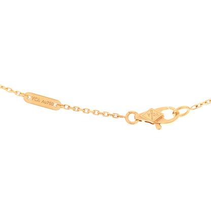 Van Cleef & Arpels 18K Yellow Gold Mother of Pearl Sweet Alhambra Pendant Necklace 4 of 5
