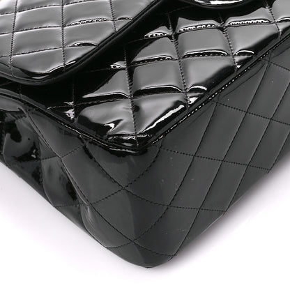 Chanel Patent Quilted Jumbo Double Flap Black 10 of 12
