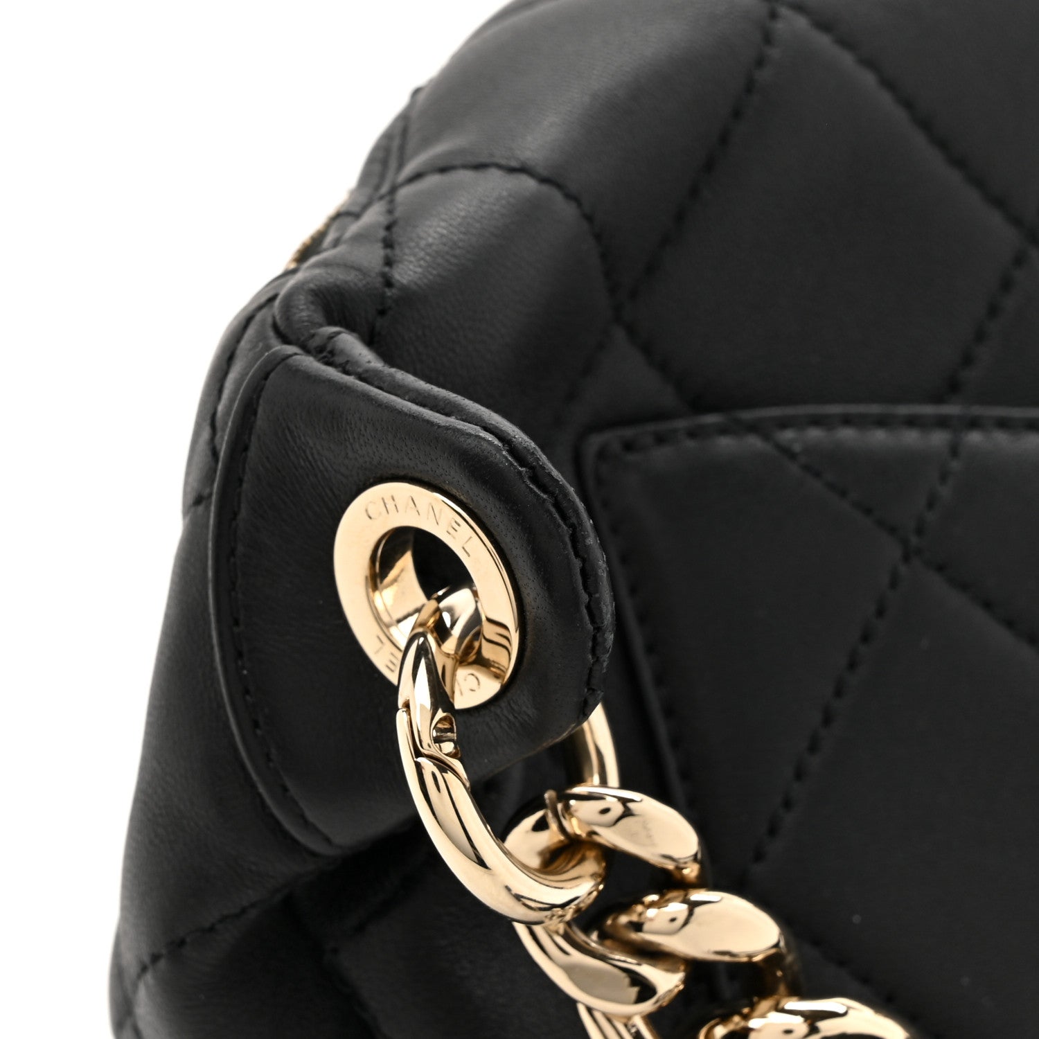 Chanel Lambskin Quilted Resin Bi-Color Waist Bag Fanny Pack Black 11 of 11