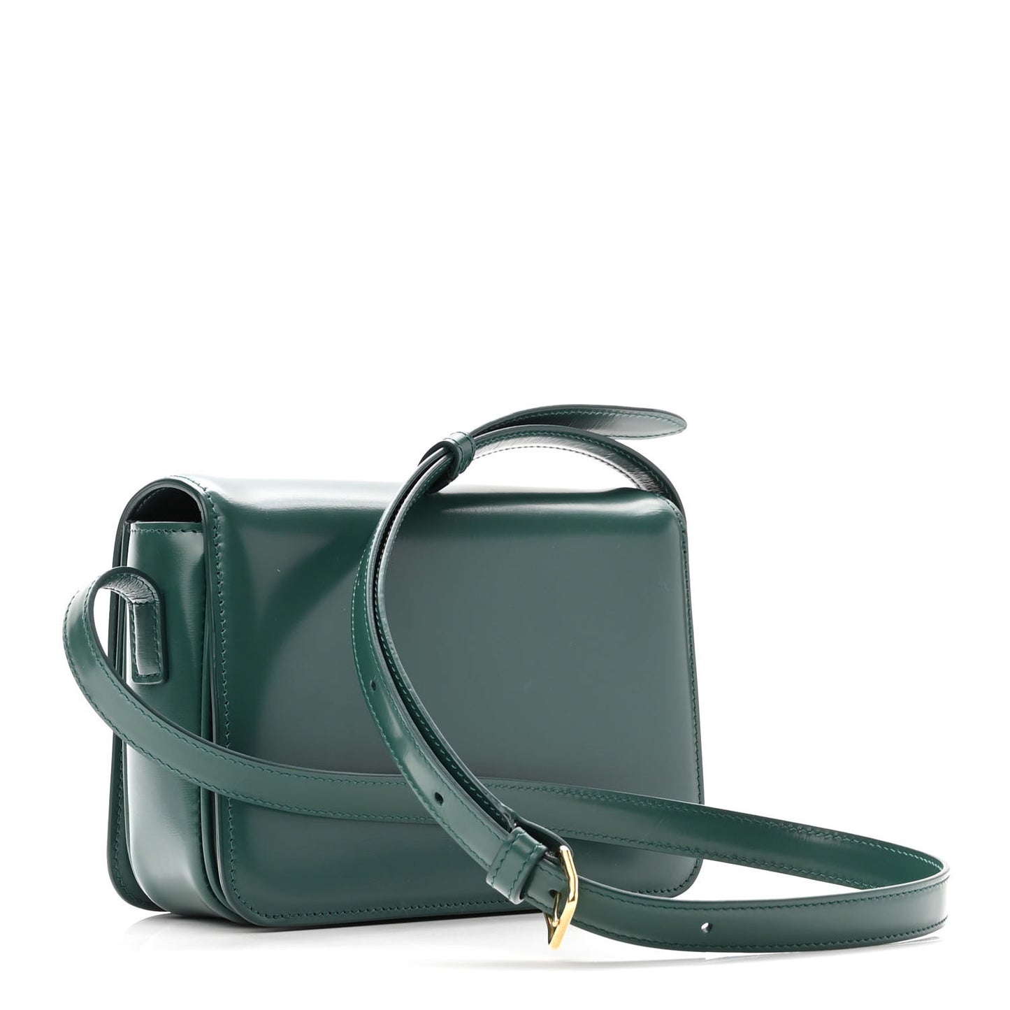 Shiny Calfskin Teen Cuir Triomphe Pine Green