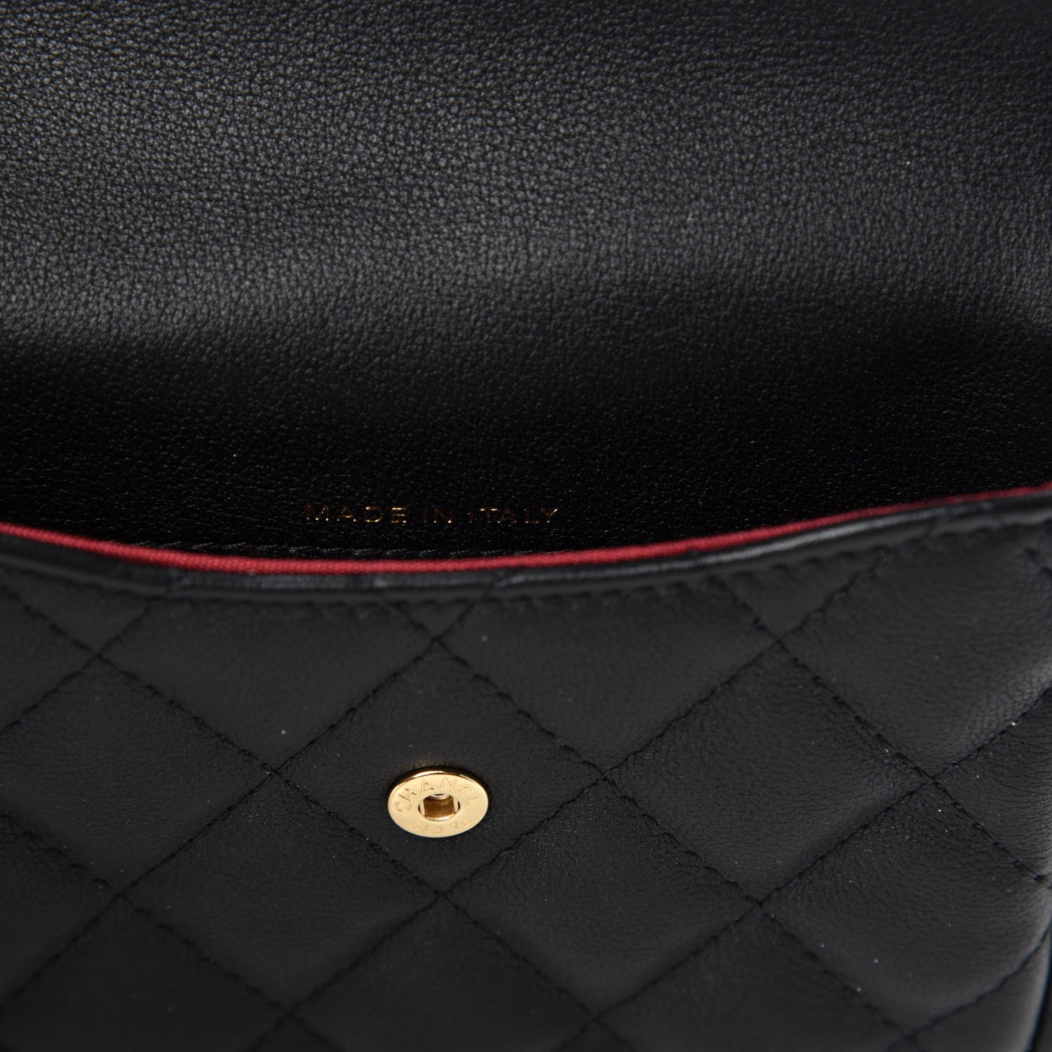 Chanel Calfskin Quilted About Pearls Card Holder Flap With Chain Black 9 of 12