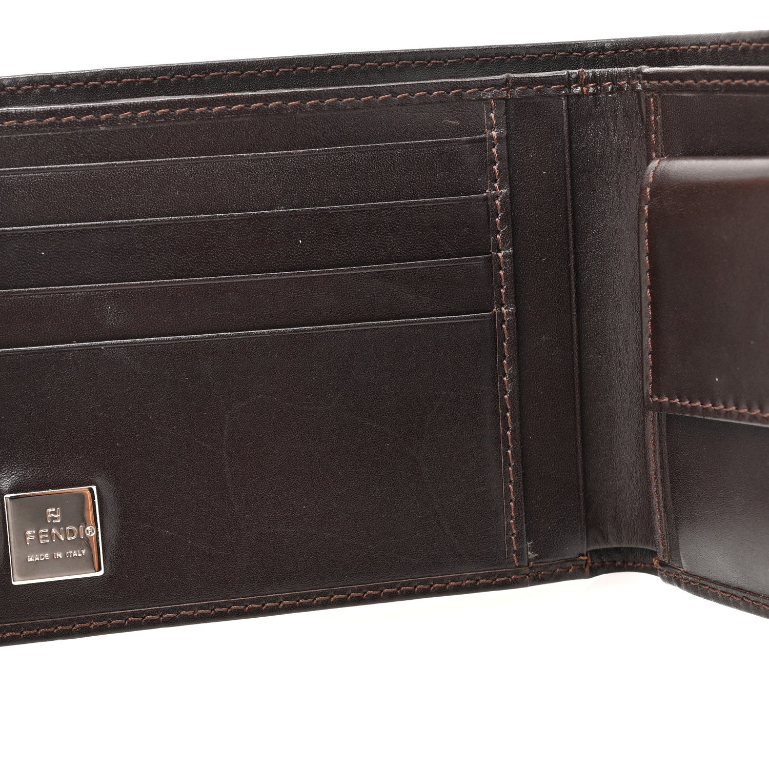 Fendi Zucca Bi-Fold Wallet Tobacco 9 of 11