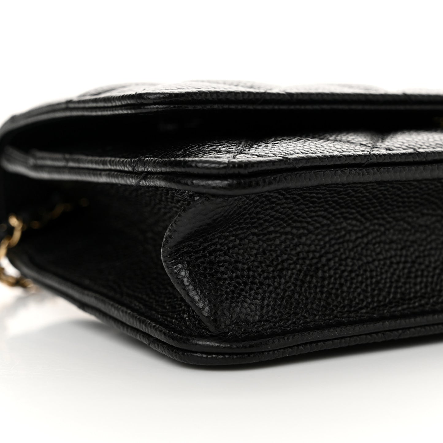 Caviar Quilted Miss Coco Wallet On Chain WOC Black