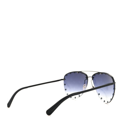 Louis Vuitton Monogram The Party Aviator Sunglasses Z0973U Black 4 of 7