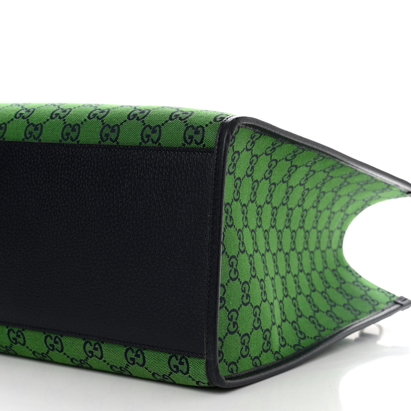 Monogram Textured Dollar Calfskin Medium Retro Interlocking G Tote Bag Blue Green