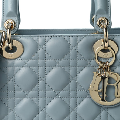 Christian Dior Lambskin Cannage Medium Lady Dior Light Blue 8 of 10