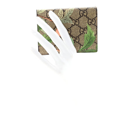 Gucci GG Supreme Monogram Tian Card Case Beige Multicolor Red 15 of 15
