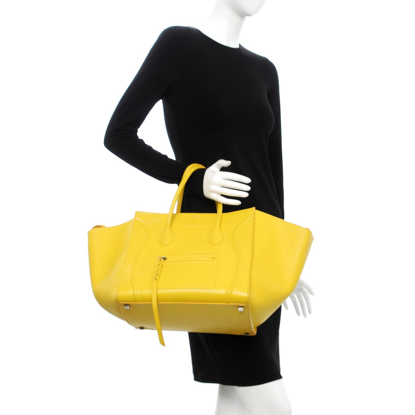Grained Calfskin Medium Phantom Luggage Yellow