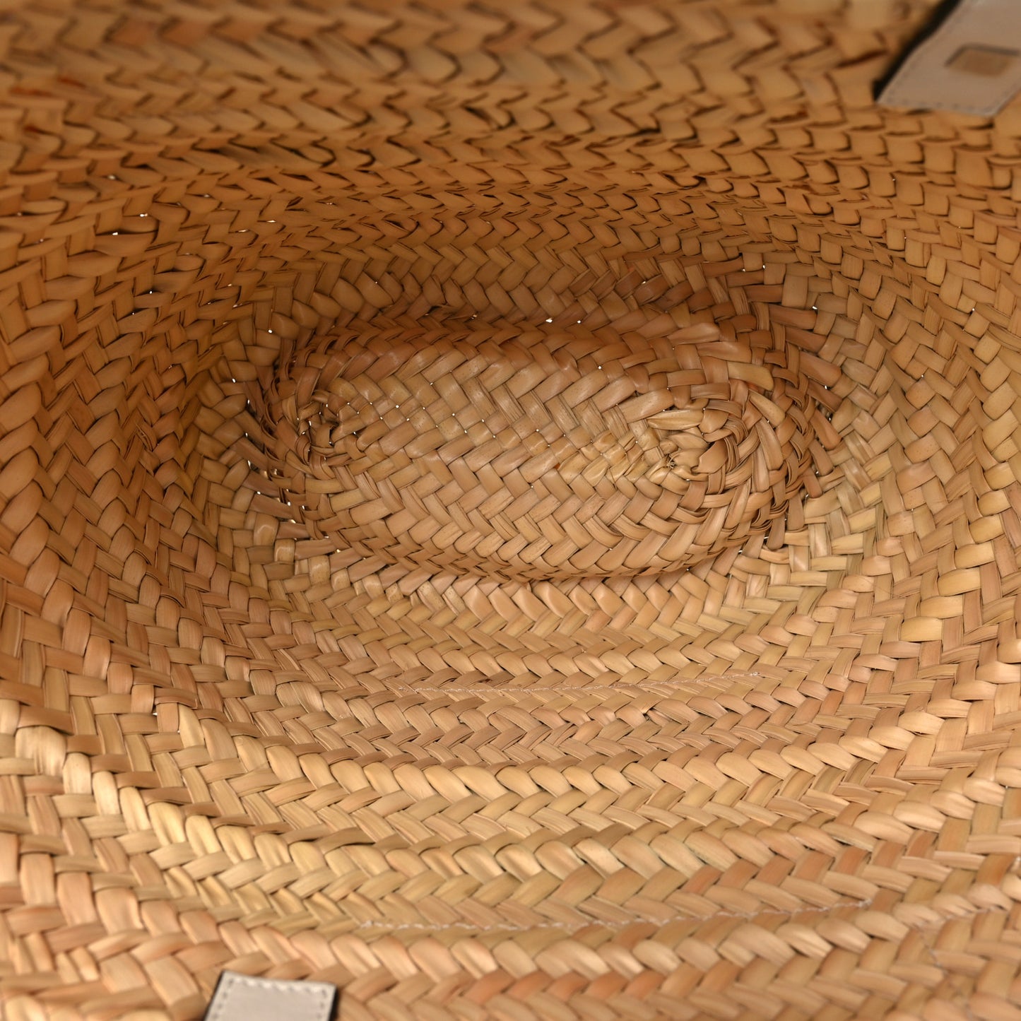 Raffia Basket Tote Bag Natural White