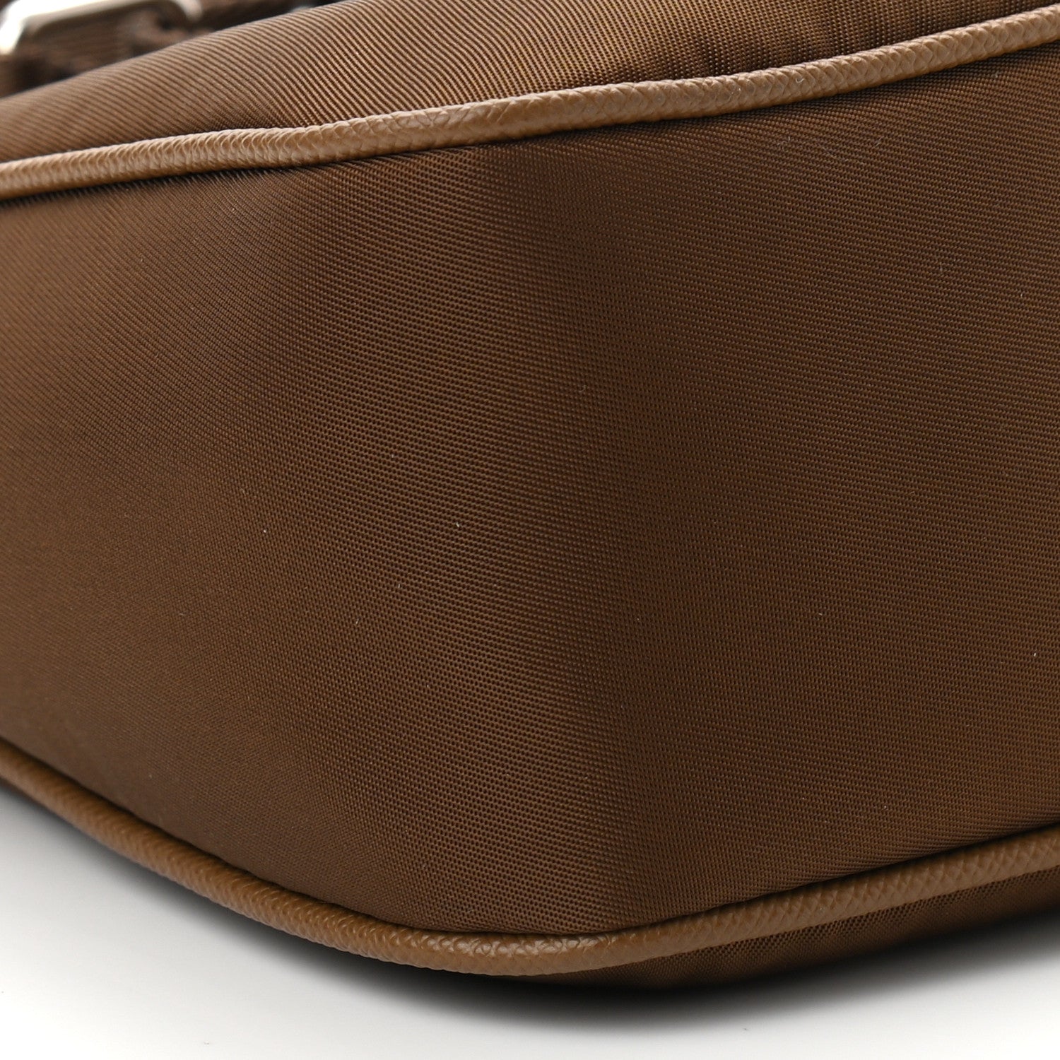 Prada Tessuto Nylon Saffiano Re-Edition 2005 Shoulder Bag Cacao 9 of 11