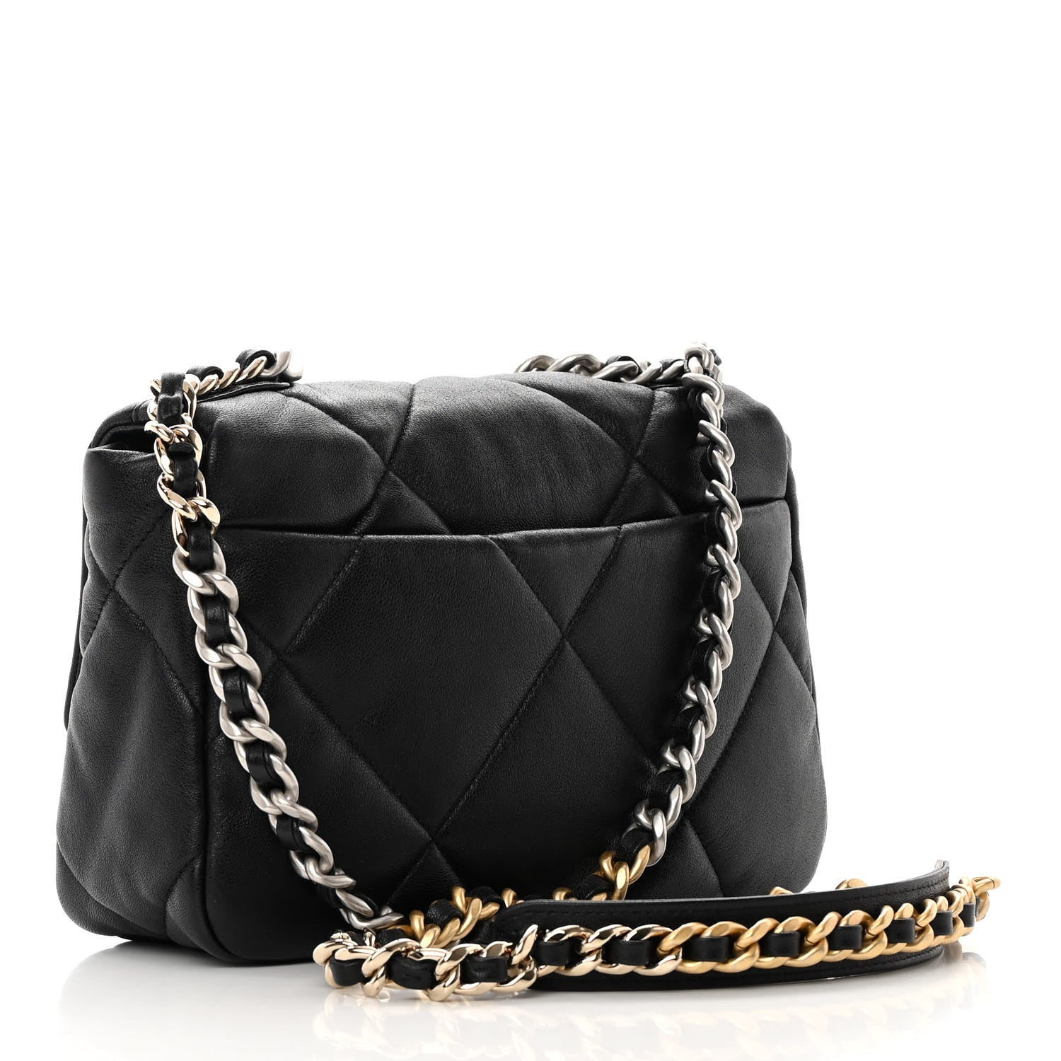 Chanel Lambskin Quilted Medium Chanel 19 Flap Black 3 of 12