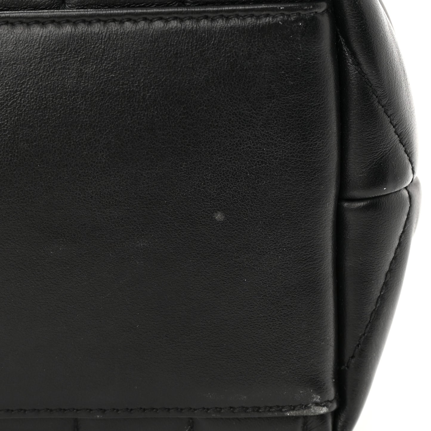 Calfskin Y Quilted Monogram Medium Loulou Chain Satchel Black