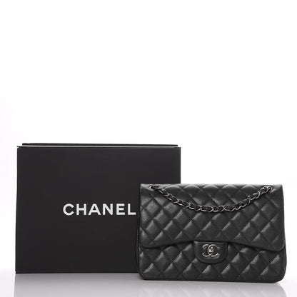 Chanel Caviar Quilted Jumbo Double Flap Black 9 of 9