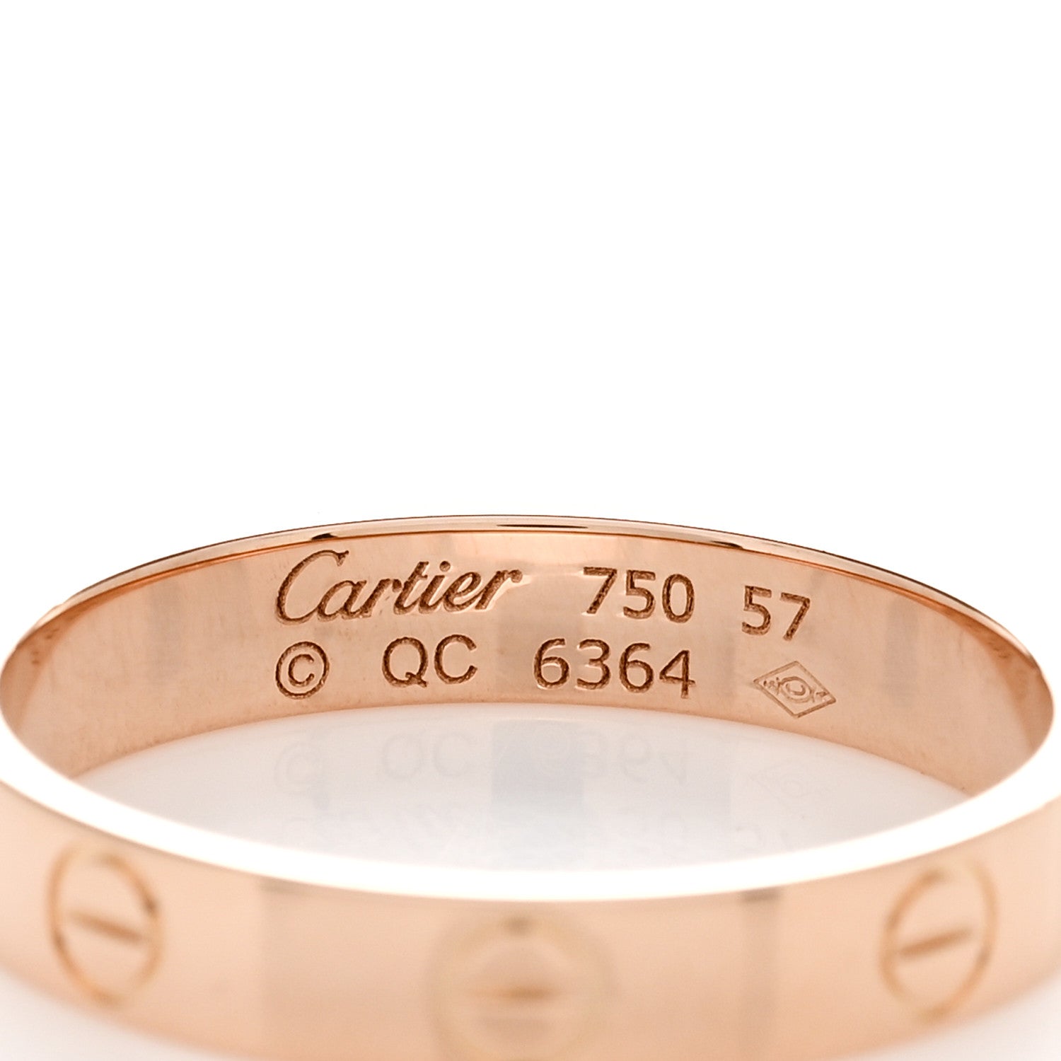 Cartier 18K Pink Gold 3.5mm LOVE Wedding Band Ring 57 8 4 of 4