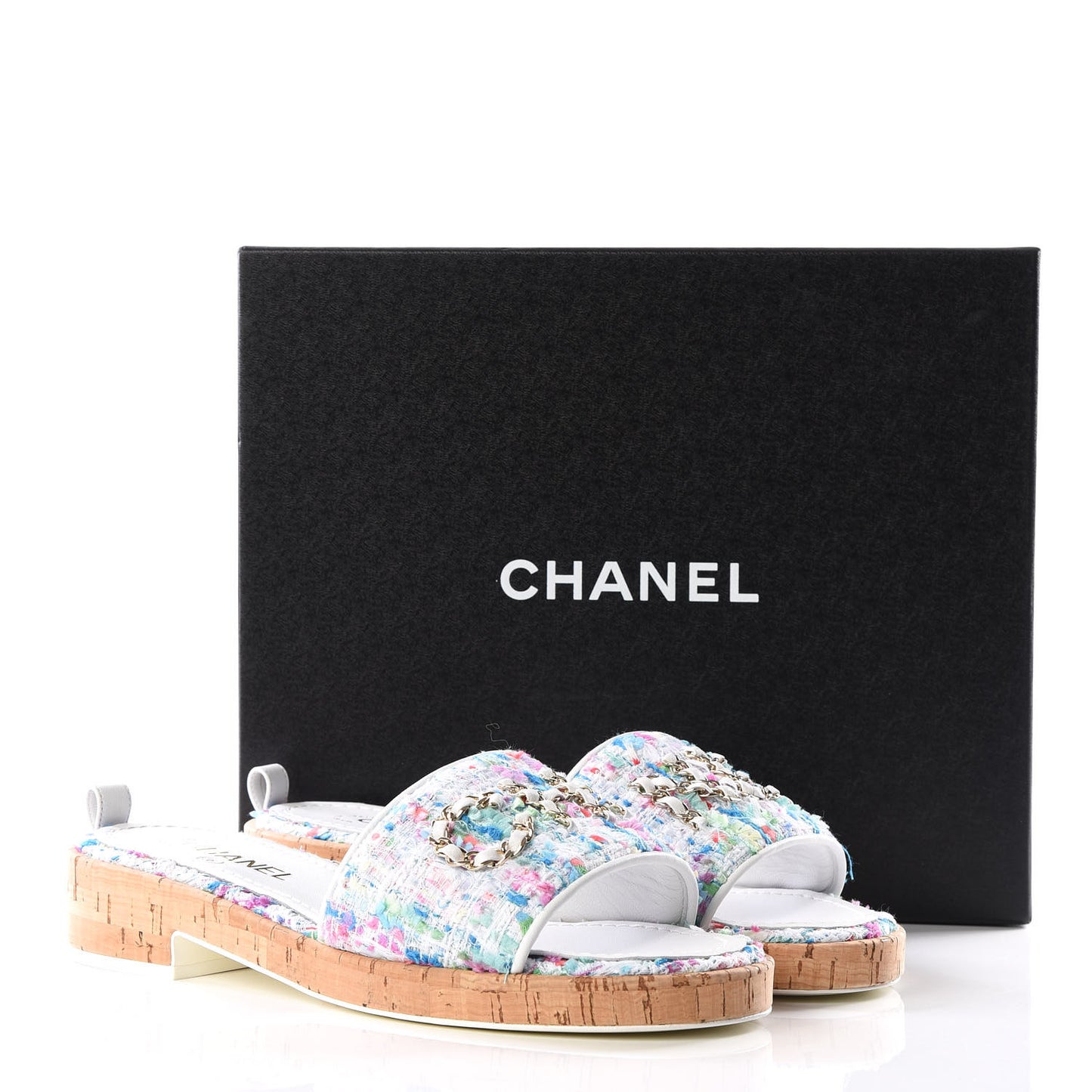 Tweed Logo Mules 40.5 Multicolor