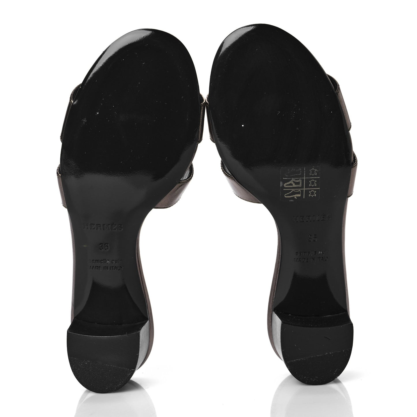 Metallic Nappa Oasis Sandals 36 Dore Vieilli