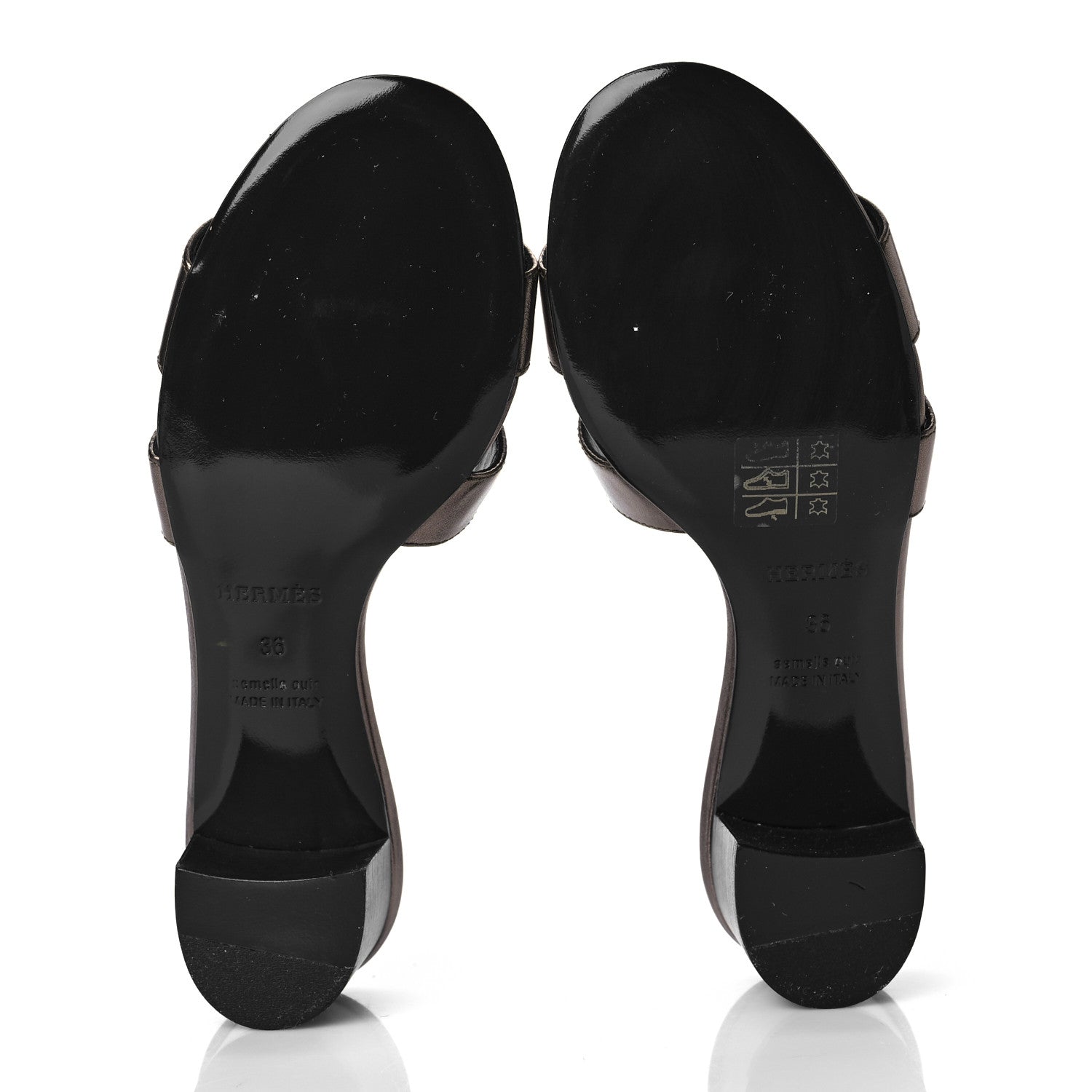 Hermes Metallic Nappa Oasis Sandals 36 Dore Vieilli 5 of 9