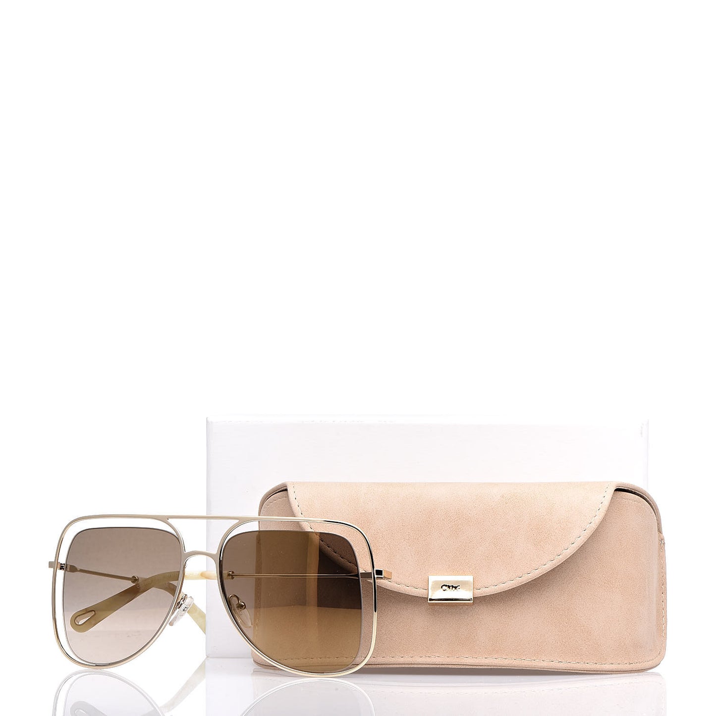 Poppy Aviator Sunglasses CE 130S Gold Havana