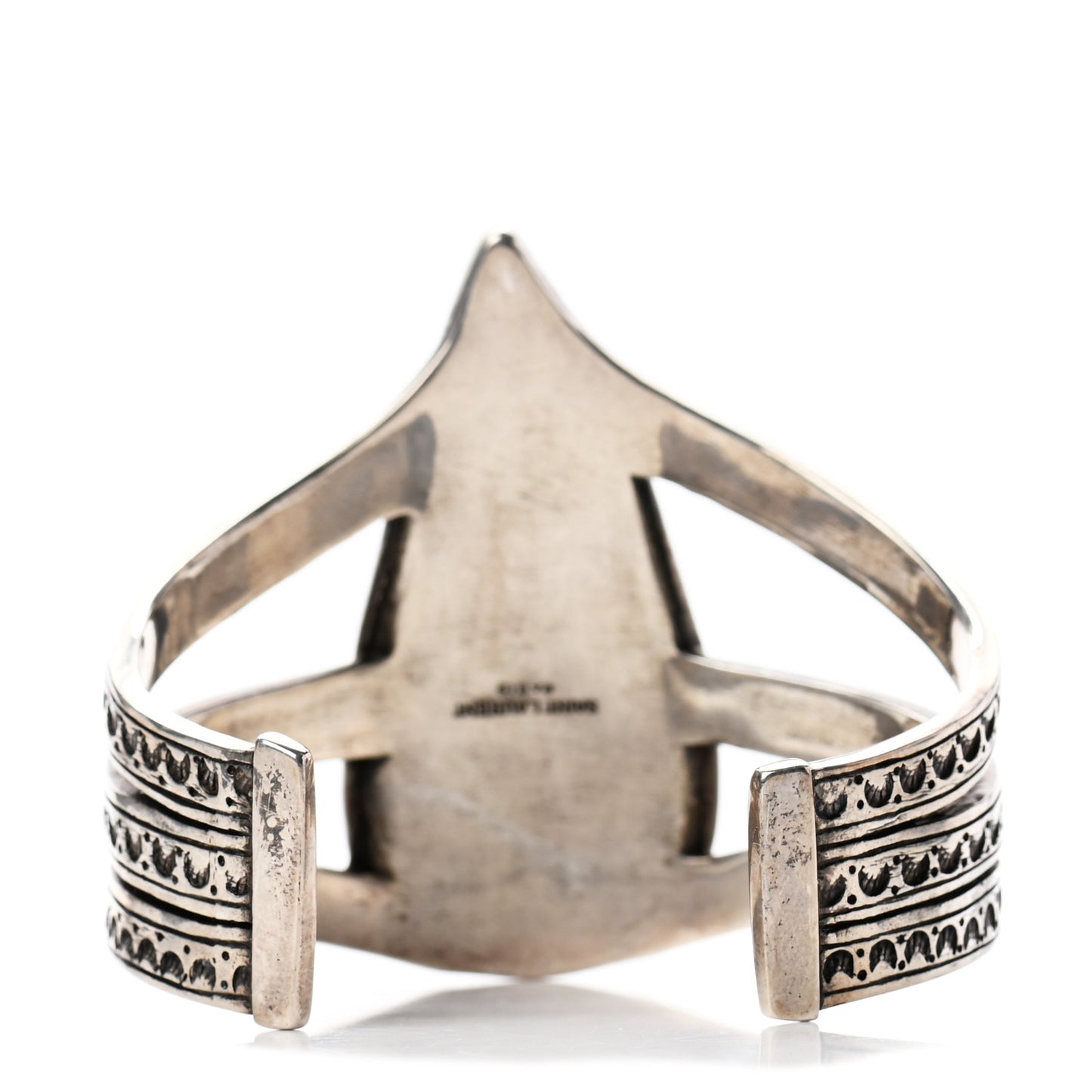 Brass Textured Cuff Bracelet Black Silver