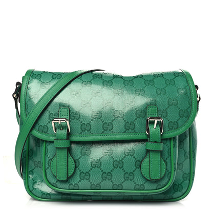 Gucci Monogram GG Childrens Messenger Bag Green 1 of 10