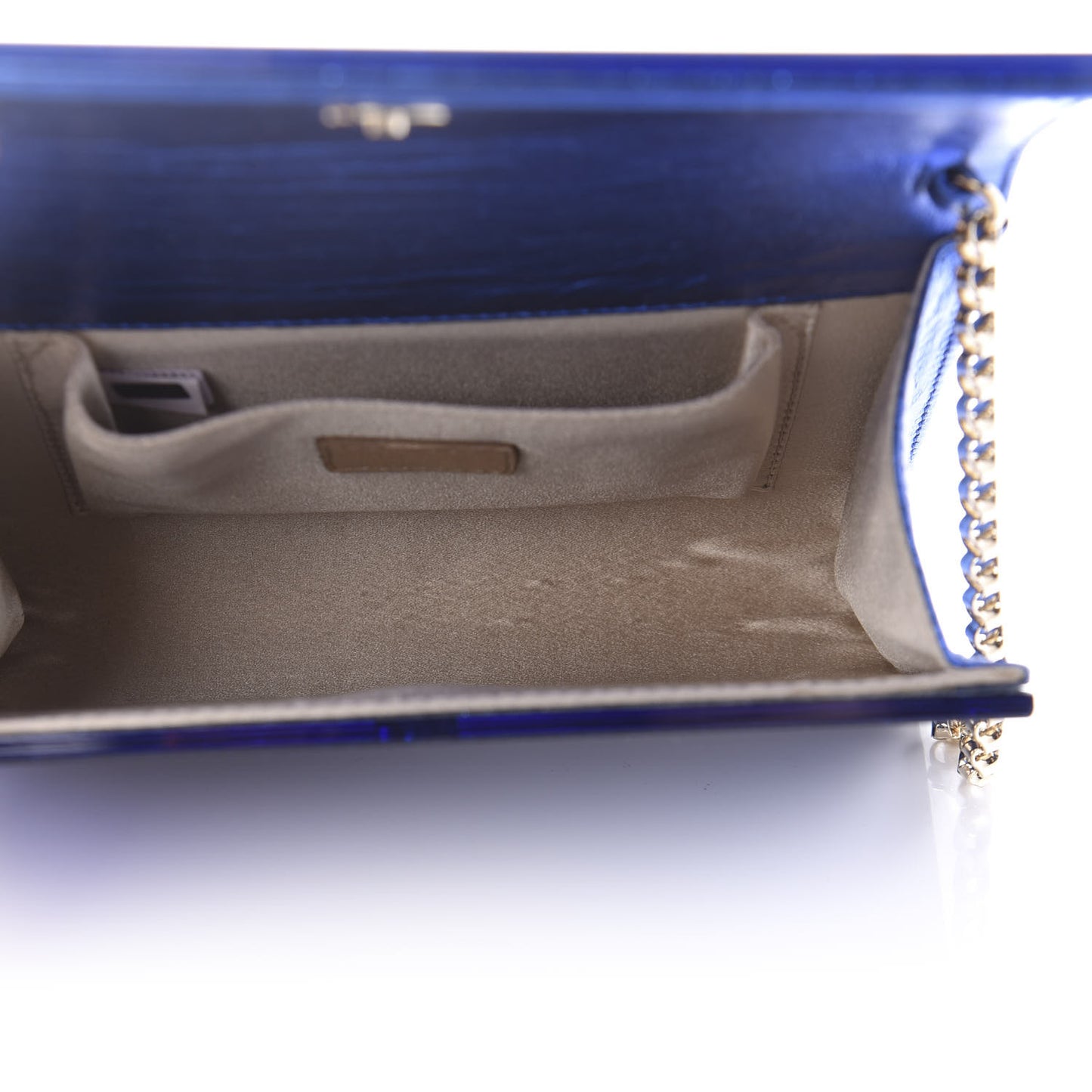 Acrylic Glitter Candy Clutch Blue