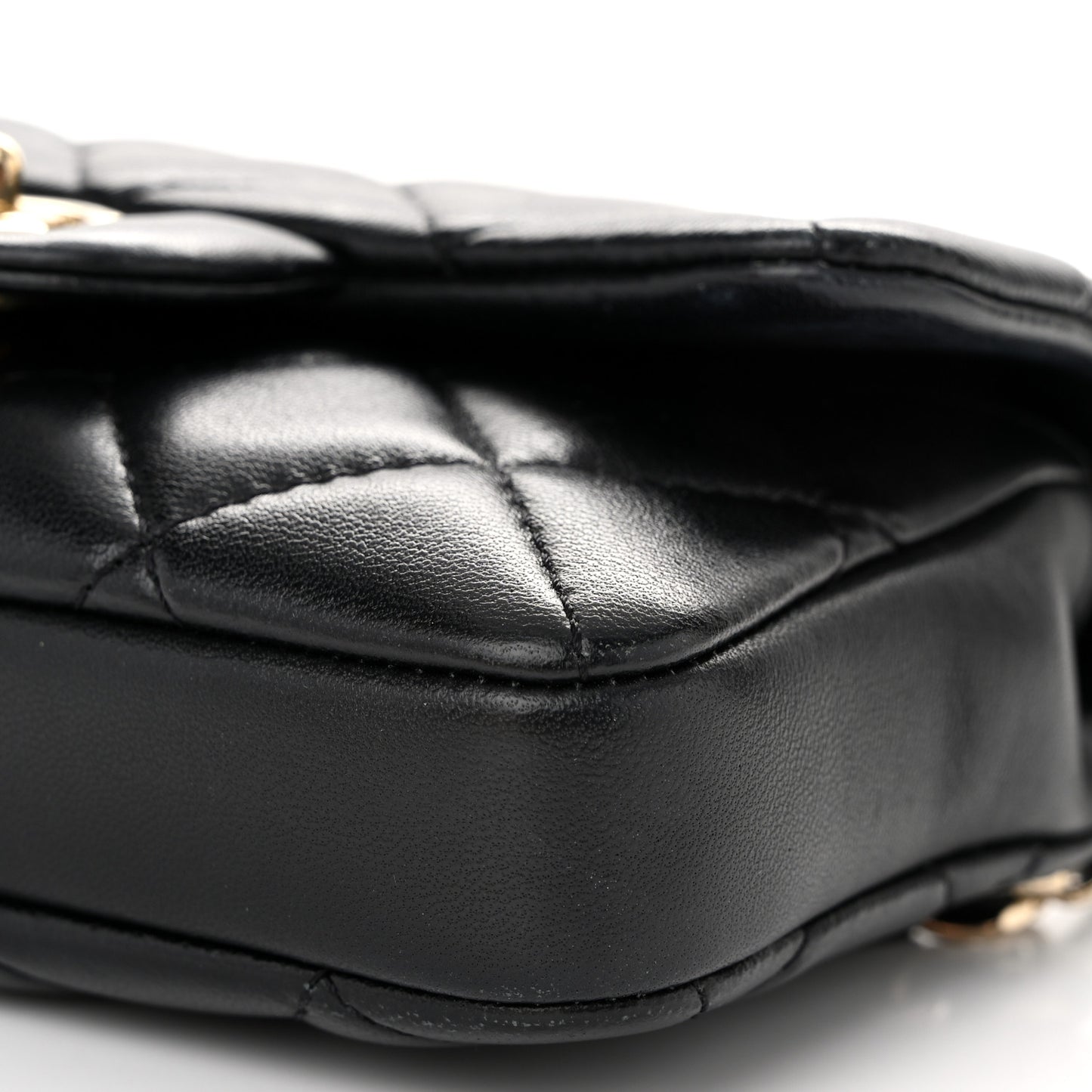 Lambskin Quilted Mini My Precious Waist Bag Black