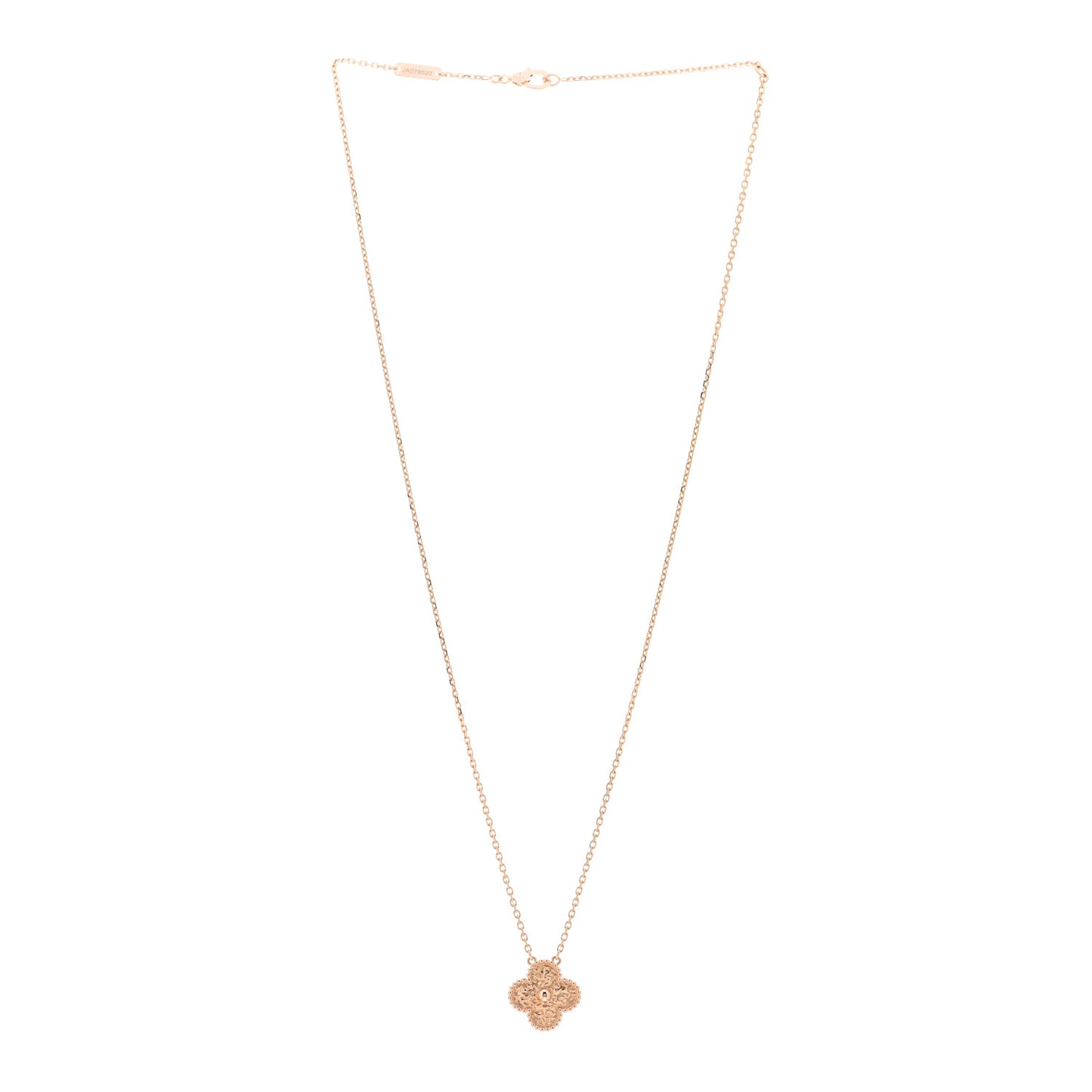 18K Rose Gold Vintage Alhambra Pendant Necklace